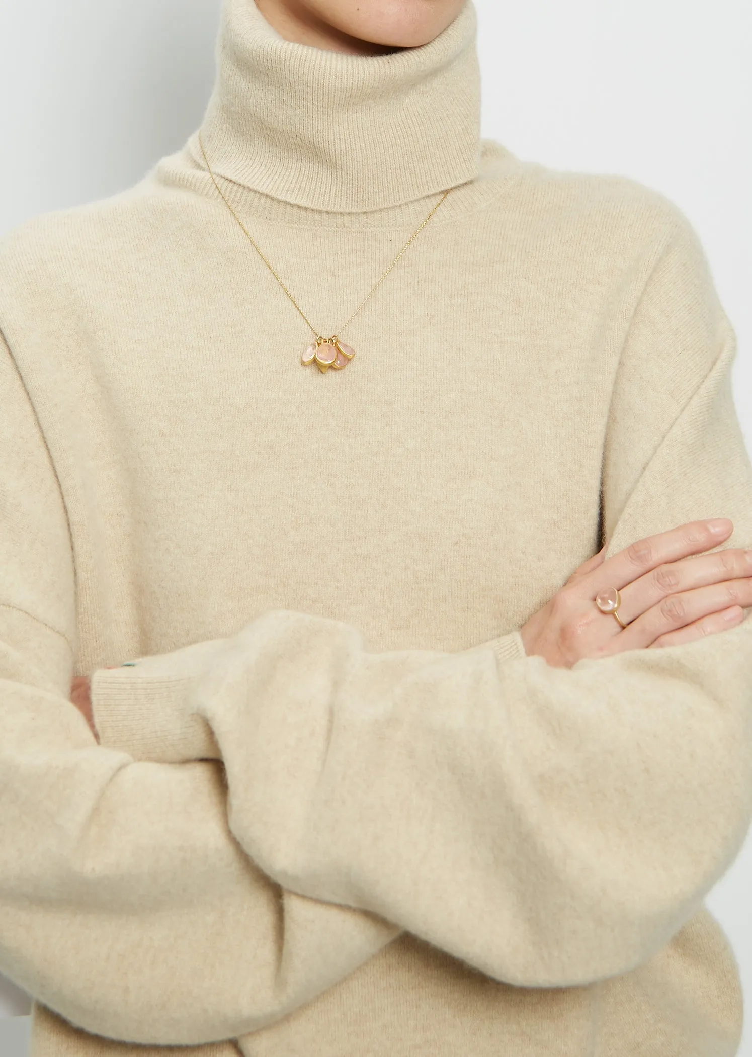 Peony Pink Colette Cardomon Necklace