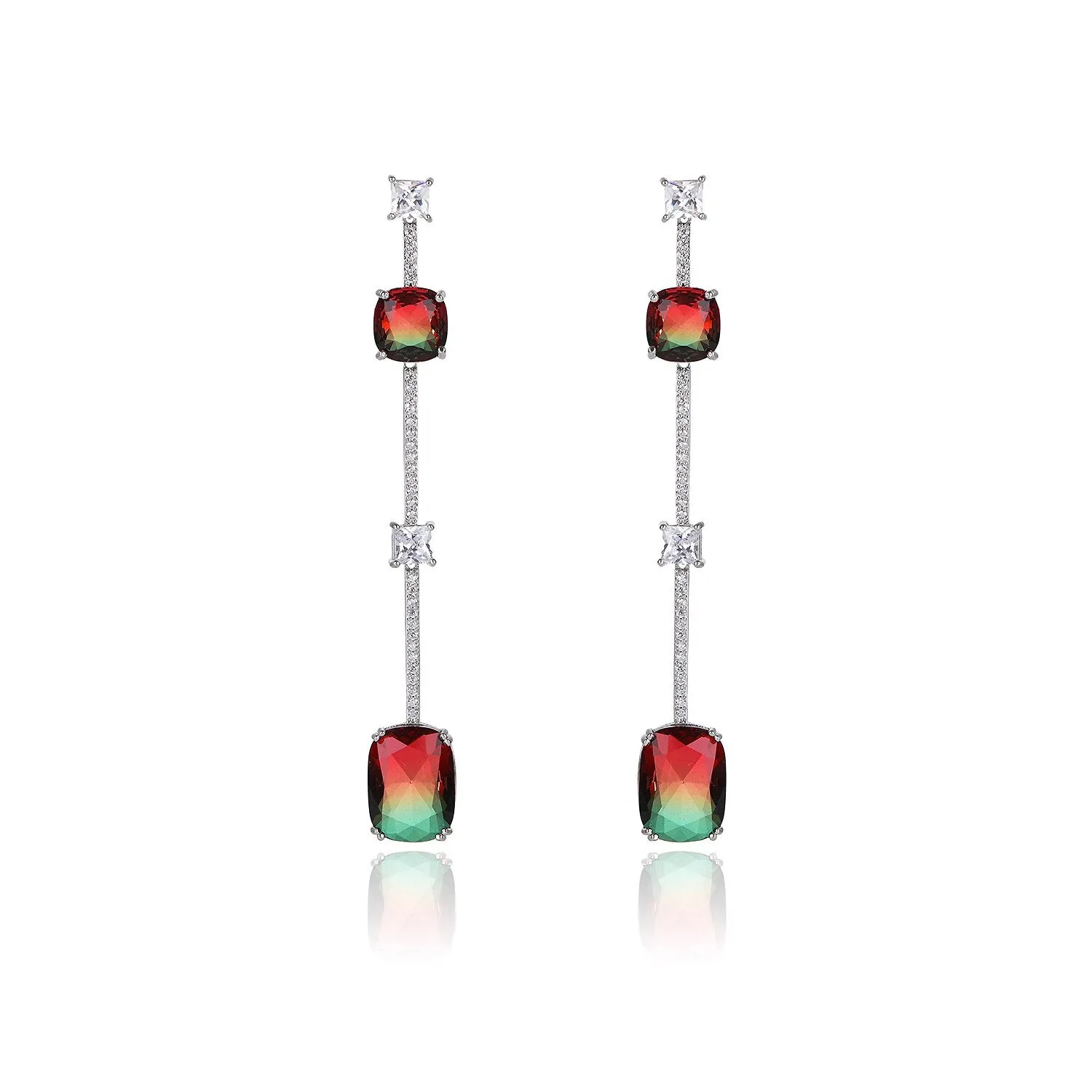 Popular S925 Silver Needle Cubic Zircon CZ Crystals Earrings Birthday Party Wedding Gift Fine New Jewelry CE11017