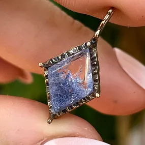 PRE-ORDER FOR JENNIFER- Dumortierite Quartz Bronze Pendant