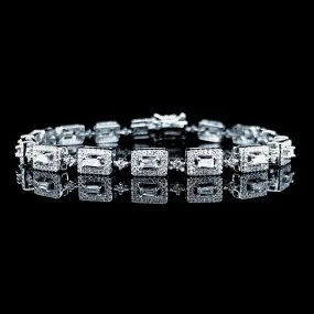 PREORDER | Emerald Baguette Tennis Diamond Bracelet 14kt