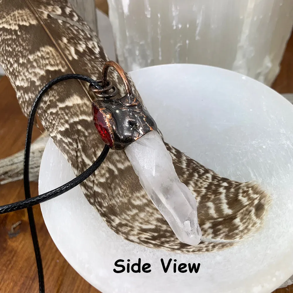 Quartz   Corundum Soldered Pendant