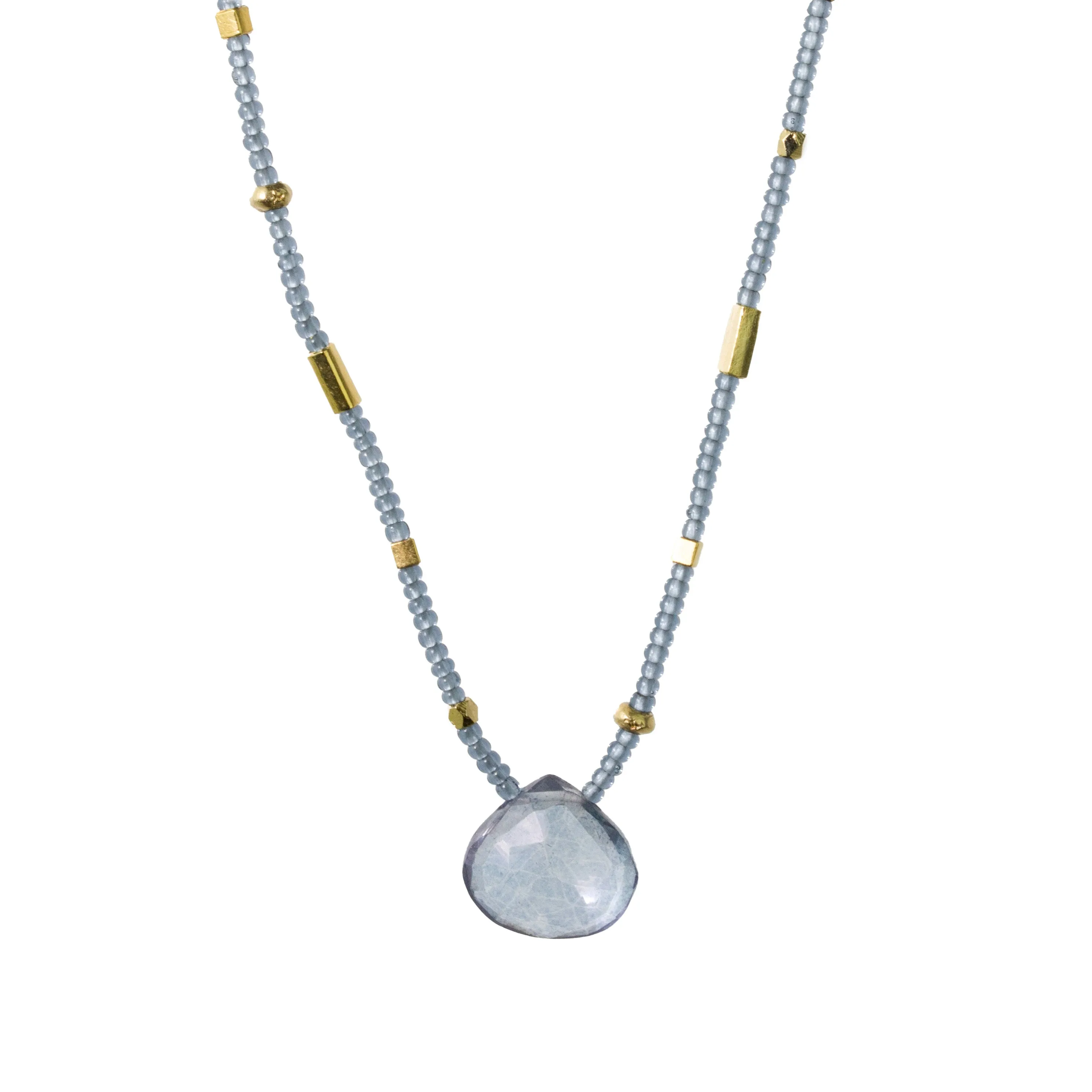 Quartz Drop Confetti Necklace