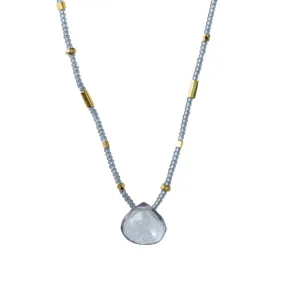 Quartz Drop Confetti Necklace