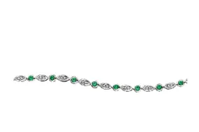 "ESMERALDA" EMERALD & DIAMOND BRACELET
