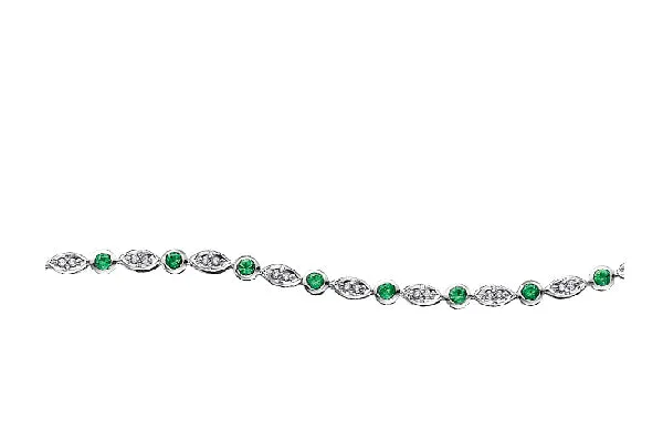 "ESMERALDA" EMERALD & DIAMOND BRACELET