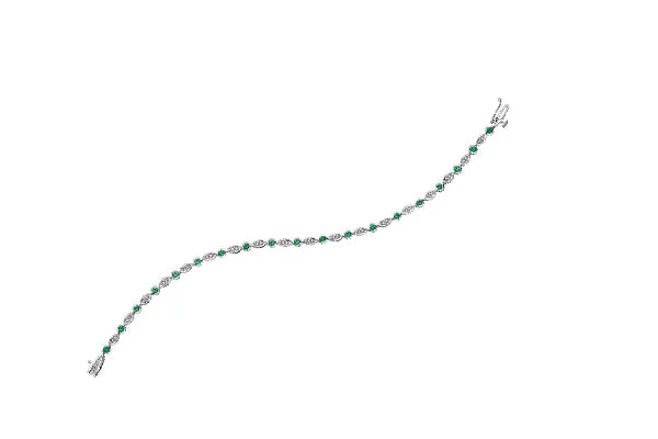 "ESMERALDA" EMERALD & DIAMOND BRACELET