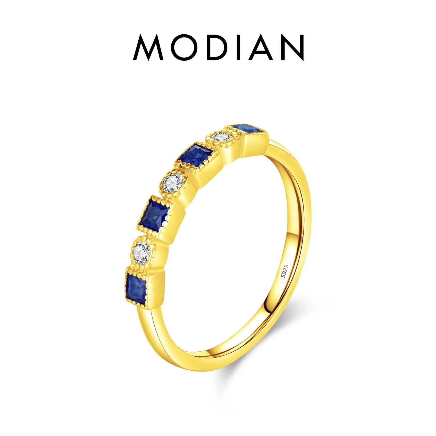 Rainbow Stackable Gold Ring