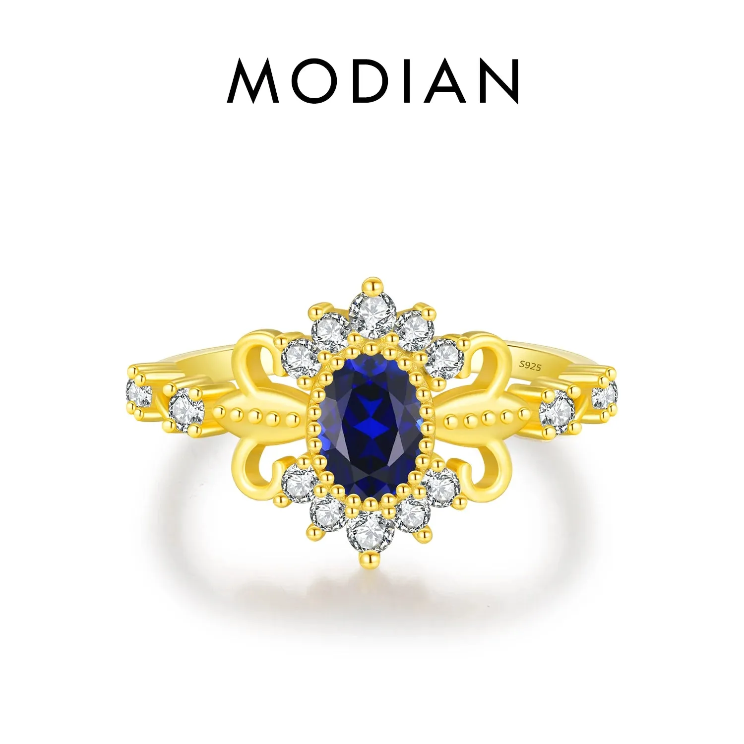 Rainbow Stackable Gold Ring