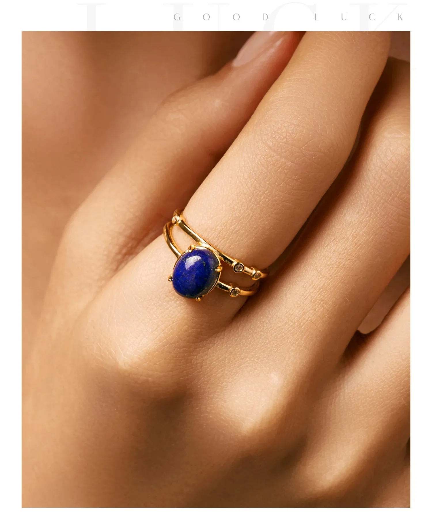 Rainbow Stackable Gold Ring