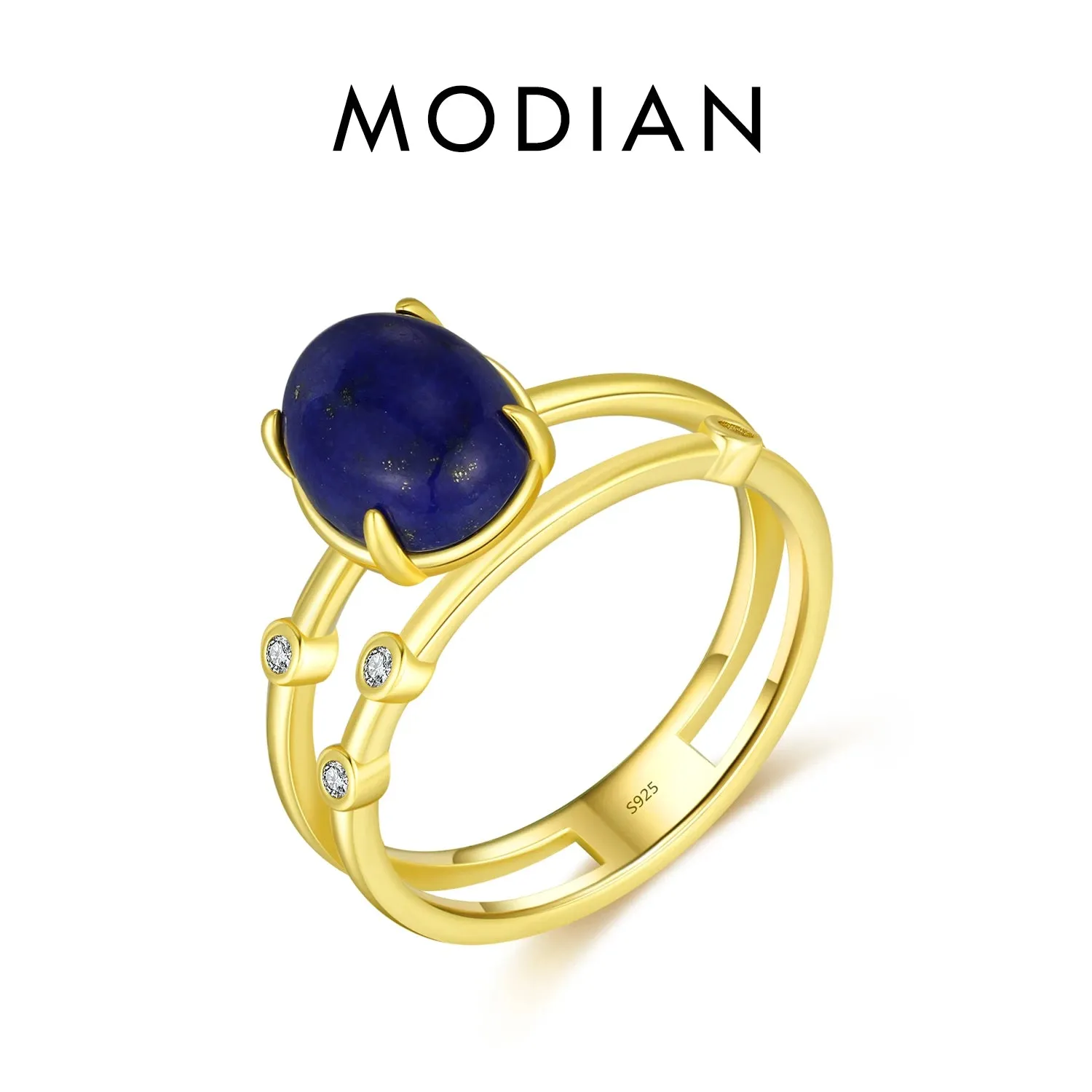 Rainbow Stackable Gold Ring