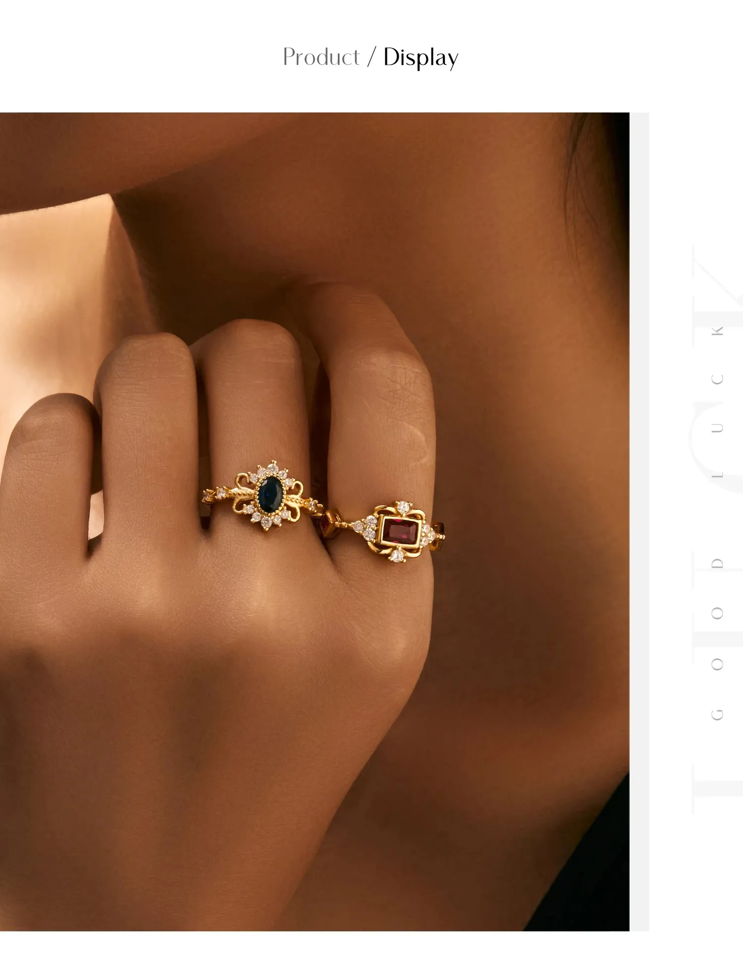 Rainbow Stackable Gold Ring