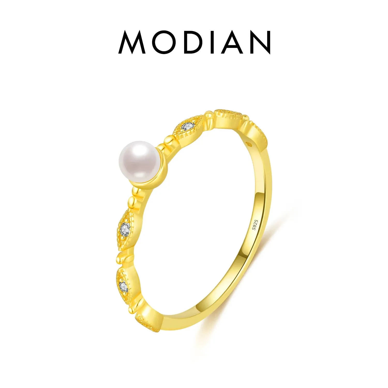 Rainbow Stackable Gold Ring