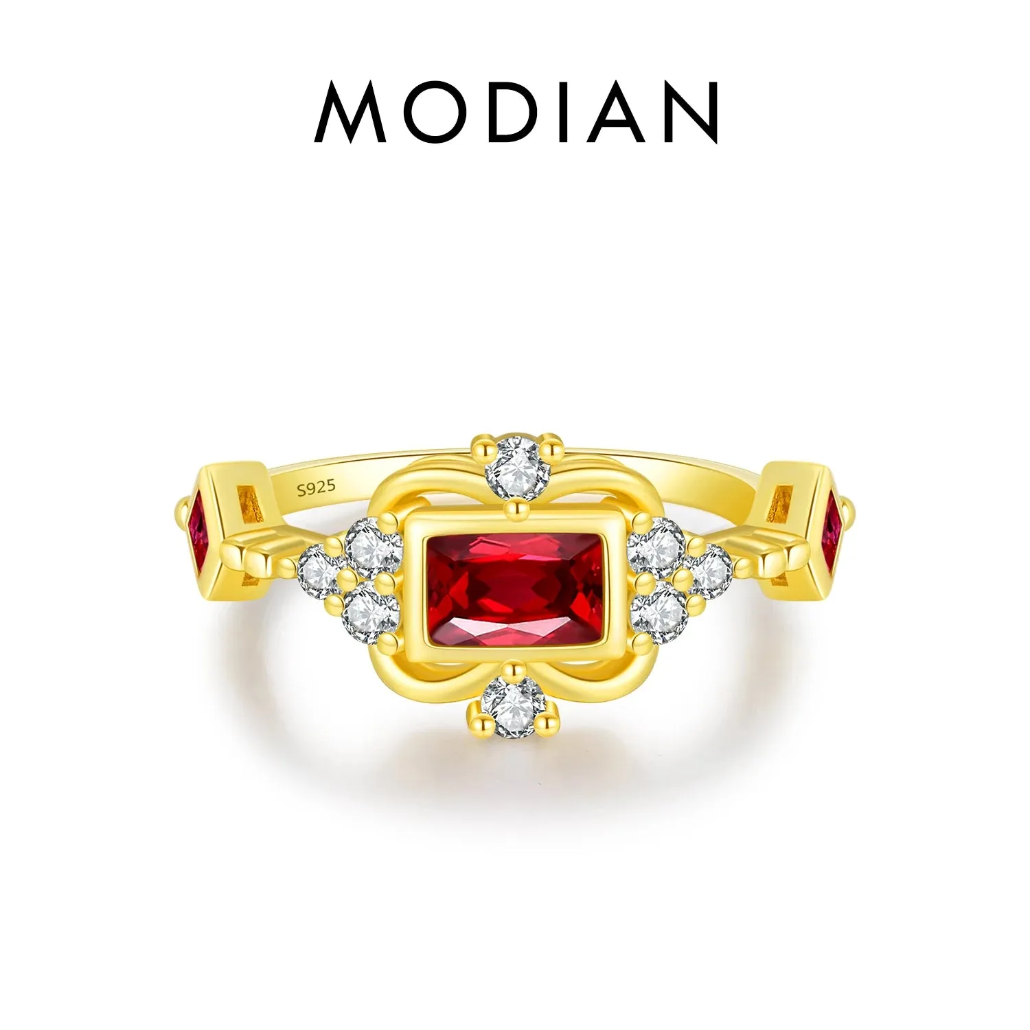 Rainbow Stackable Gold Ring