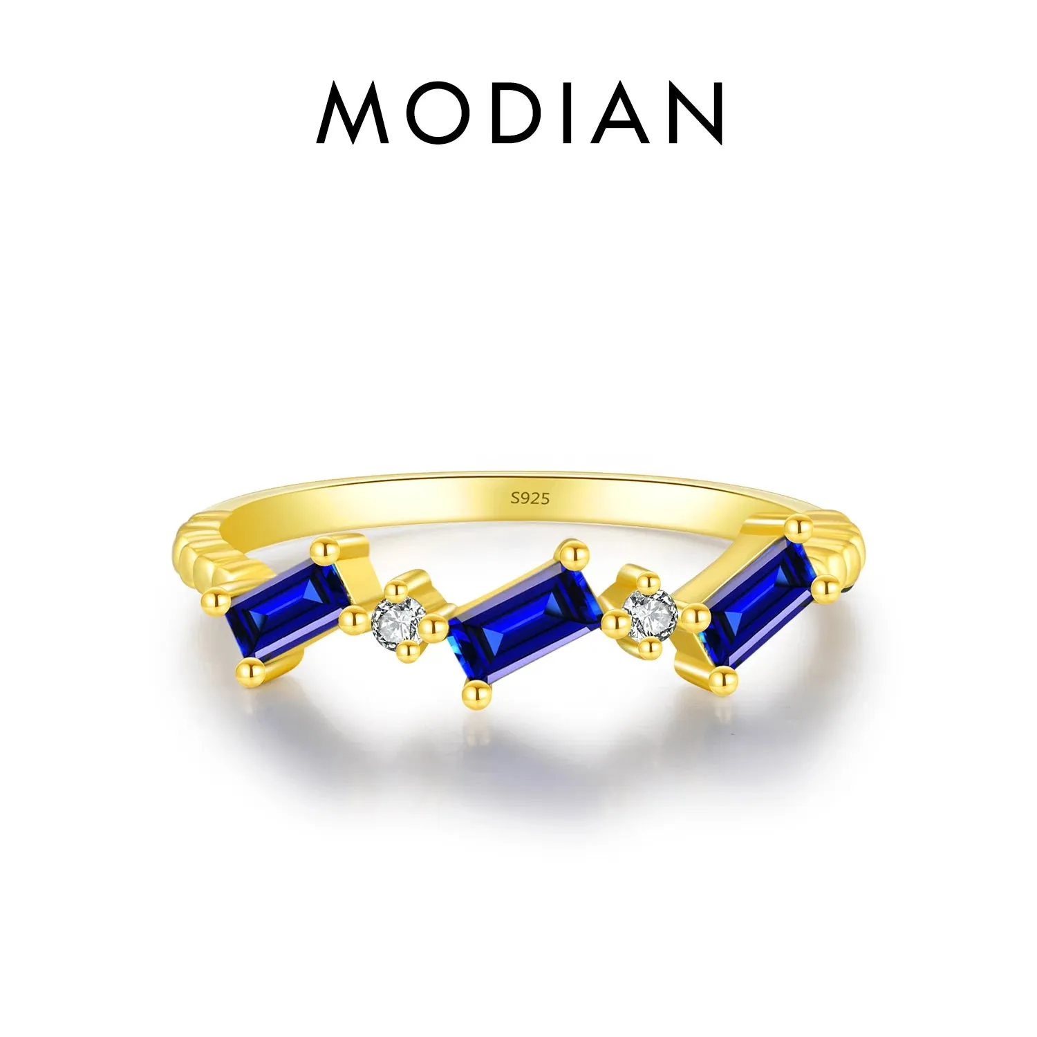 Rainbow Stackable Gold Ring