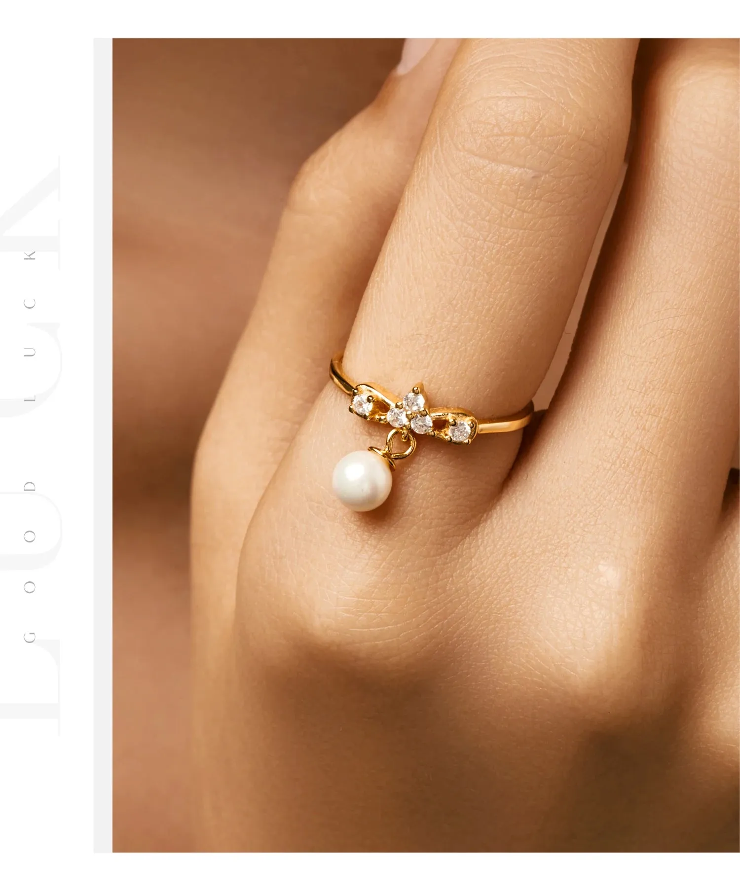 Rainbow Stackable Gold Ring