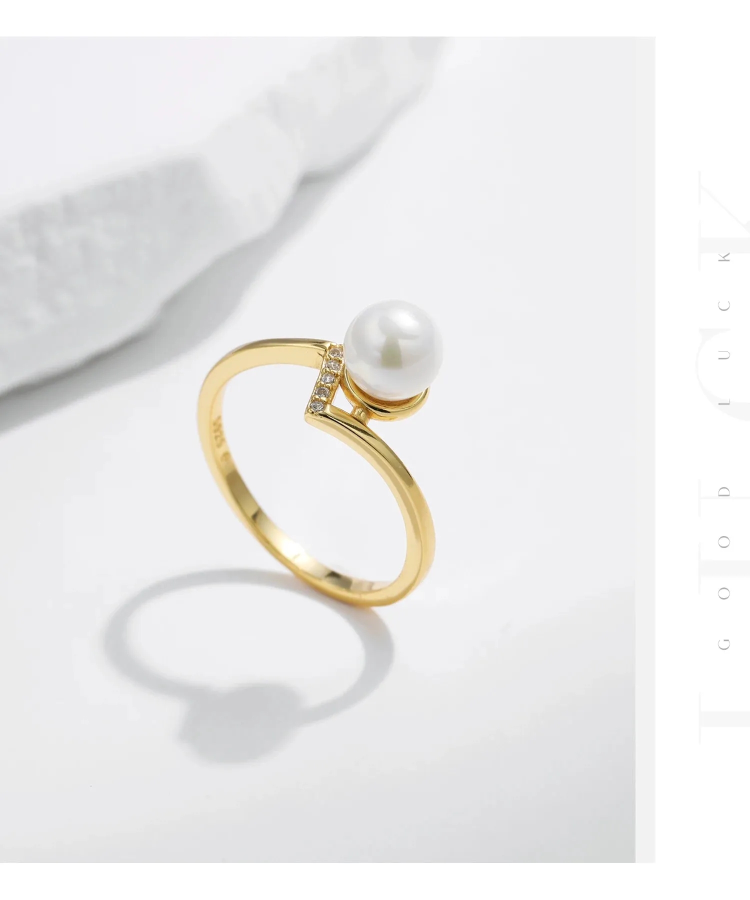 Rainbow Stackable Gold Ring