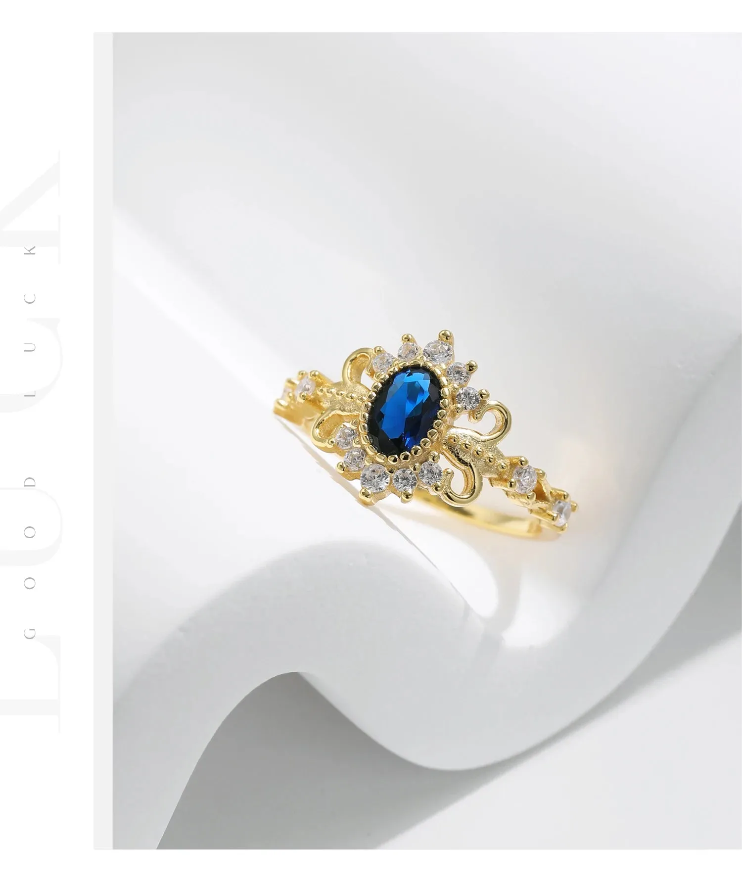 Rainbow Stackable Gold Ring