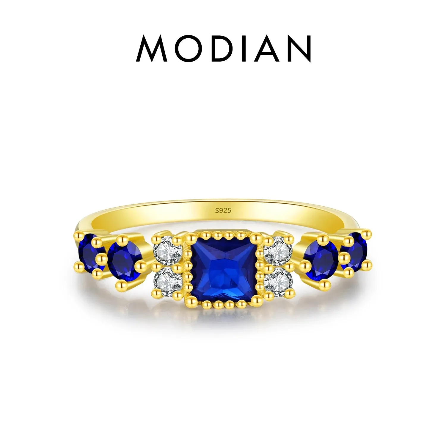 Rainbow Stackable Gold Ring