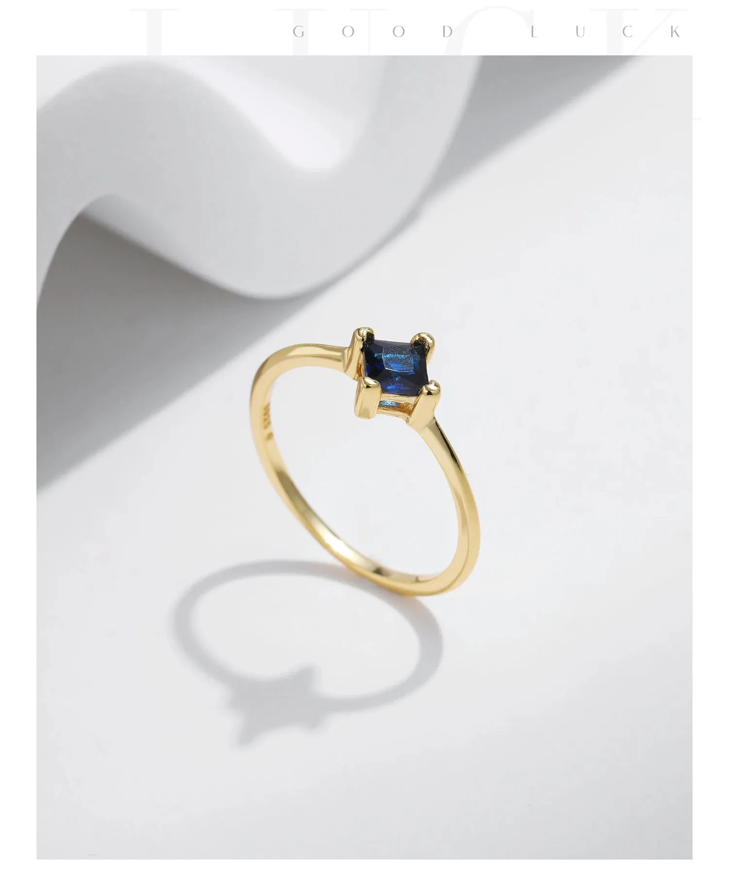 Rainbow Stackable Gold Ring