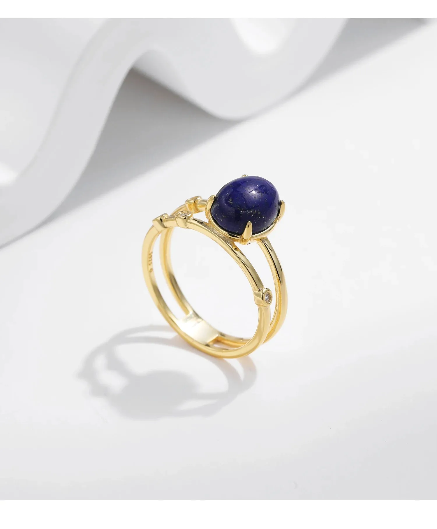 Rainbow Stackable Gold Ring