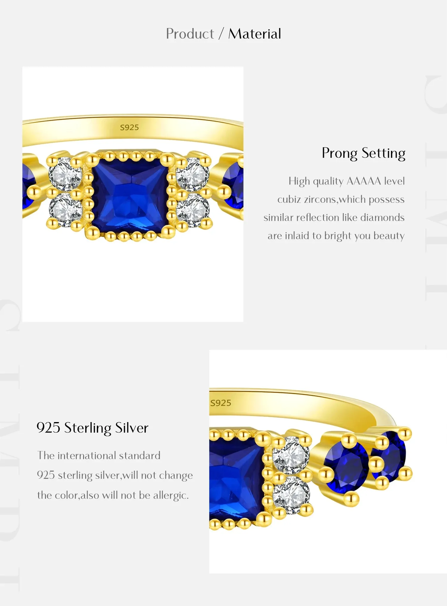 Rainbow Stackable Gold Ring