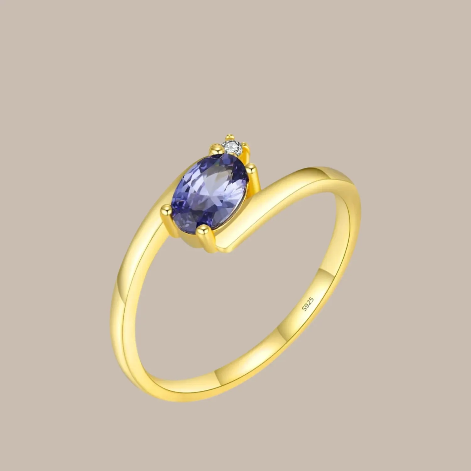 Rainbow Stackable Gold Ring