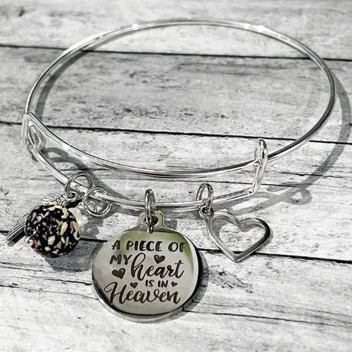Remembrance Bangle Bracelet using Flower Petals