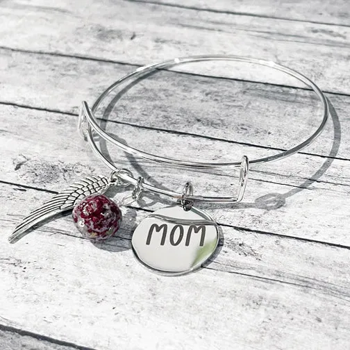 Remembrance Bangle Bracelet using Flower Petals