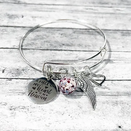 Remembrance Bangle Bracelet using Flower Petals