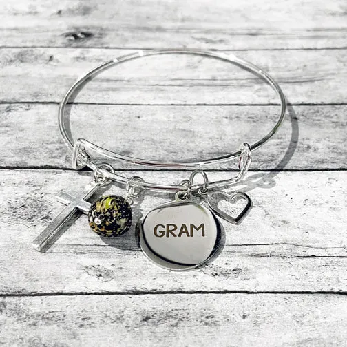 Remembrance Bangle Bracelet using Flower Petals