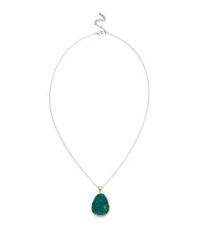 Rishima Druzy Drop Necklace Seafoam