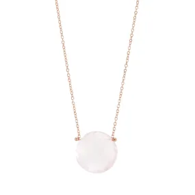 Rose Quartz Drop Pinned Necklace