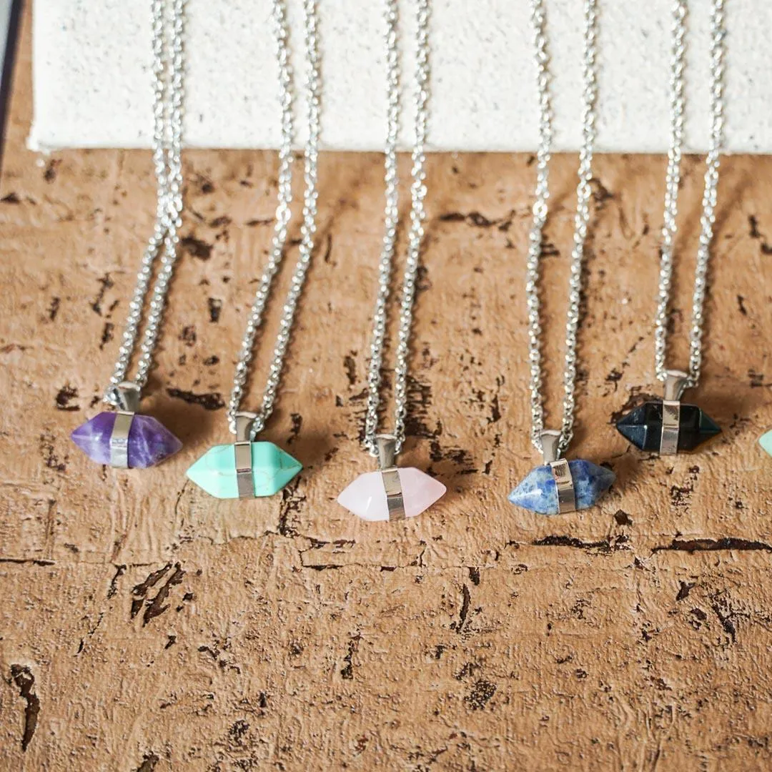Rose Quartz pendant necklace