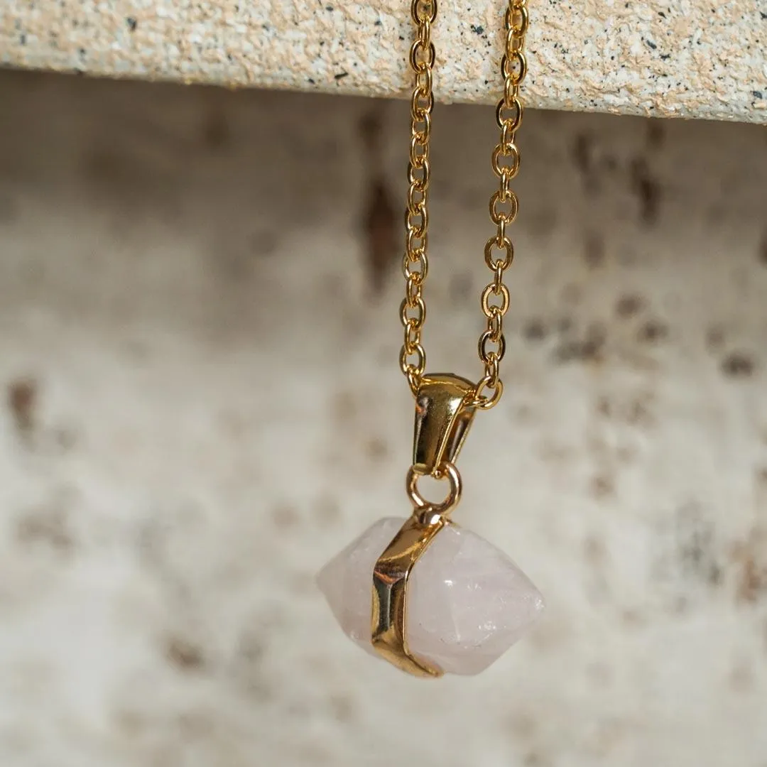 Rose Quartz pendant necklace