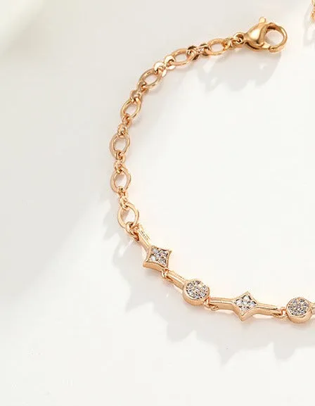Round bracelet women's fashion light luxury temperament personality ins niche design