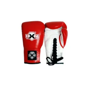 RXN Pro Boxing 2.0 Lace-up Boxing Gloves (Red)