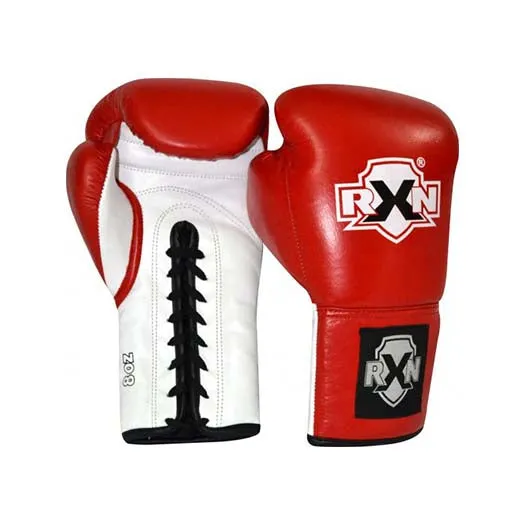 RXN Pro Boxing 2.0 Lace-up Boxing Gloves (Red)