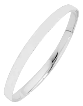 Silver Bangle - Sterling Silver 6mm Solid Bangle - 741761