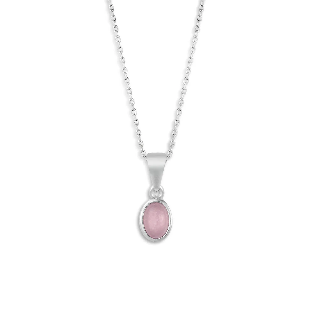 SILVER GIVING NECKLACE ROSE QUARTZ