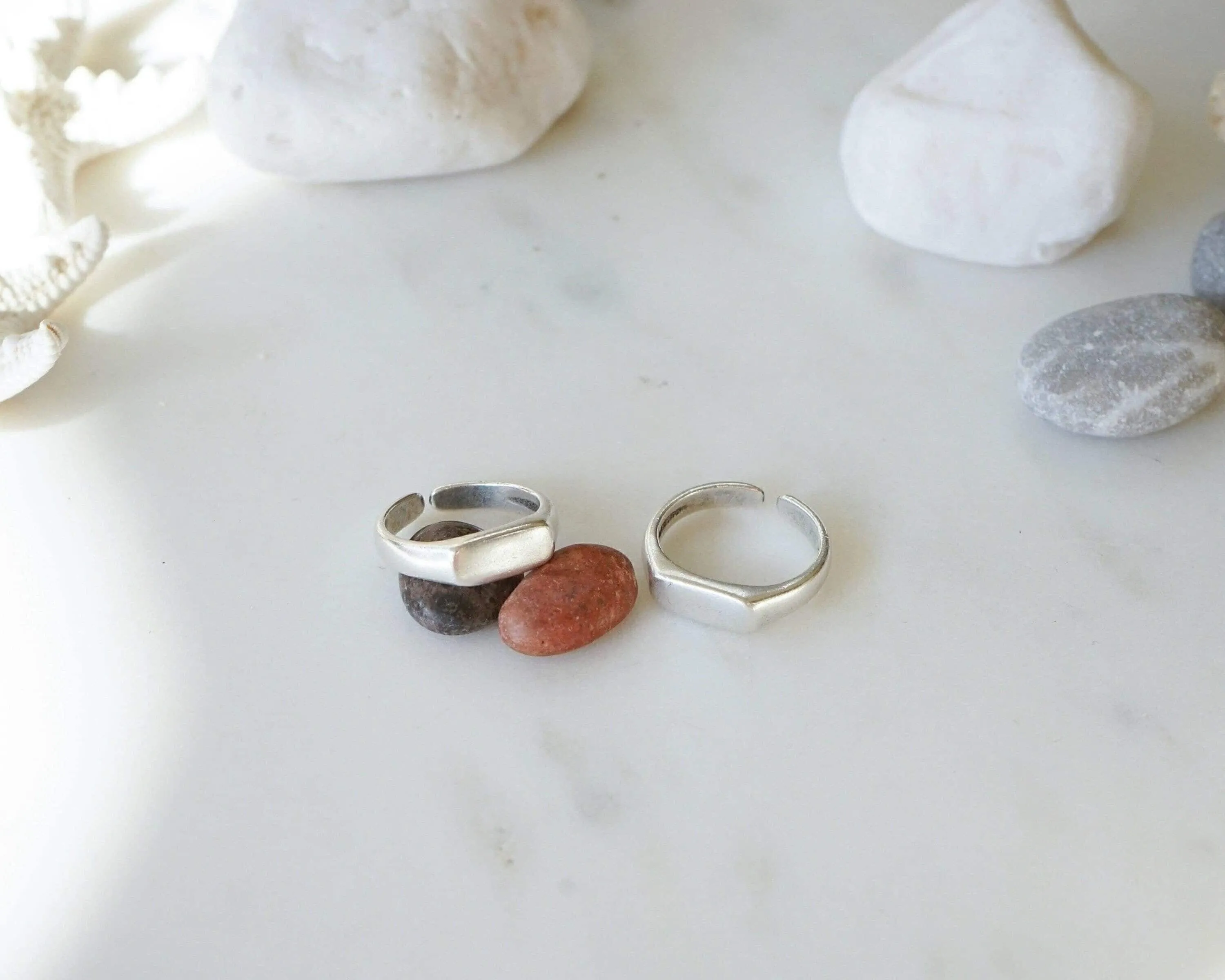Silver Rectangular Signet Ring