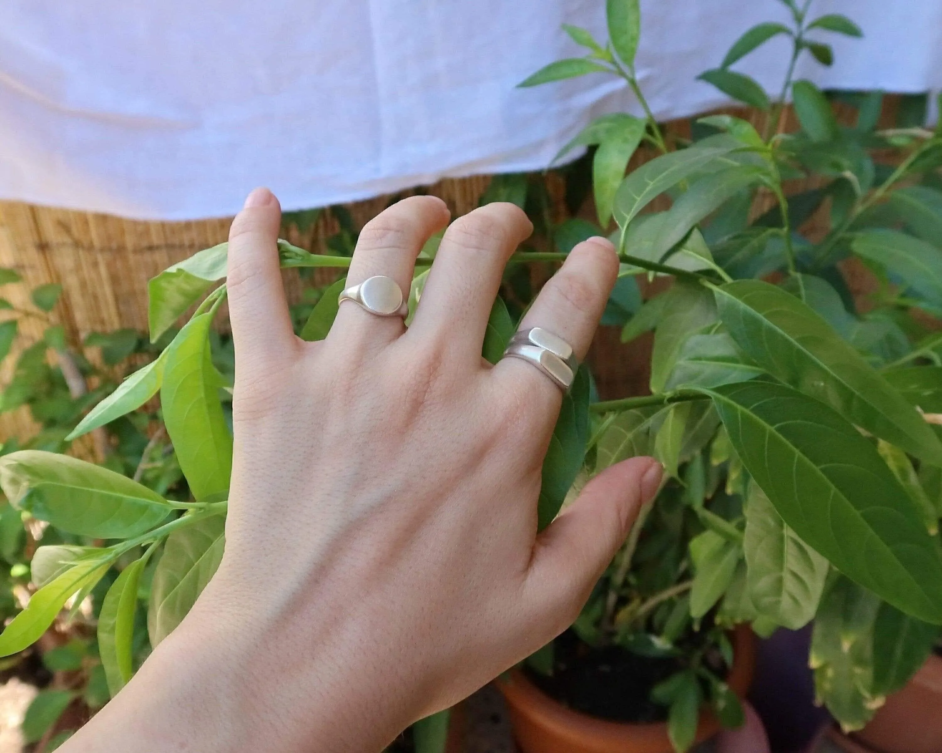 Silver Rectangular Signet Ring