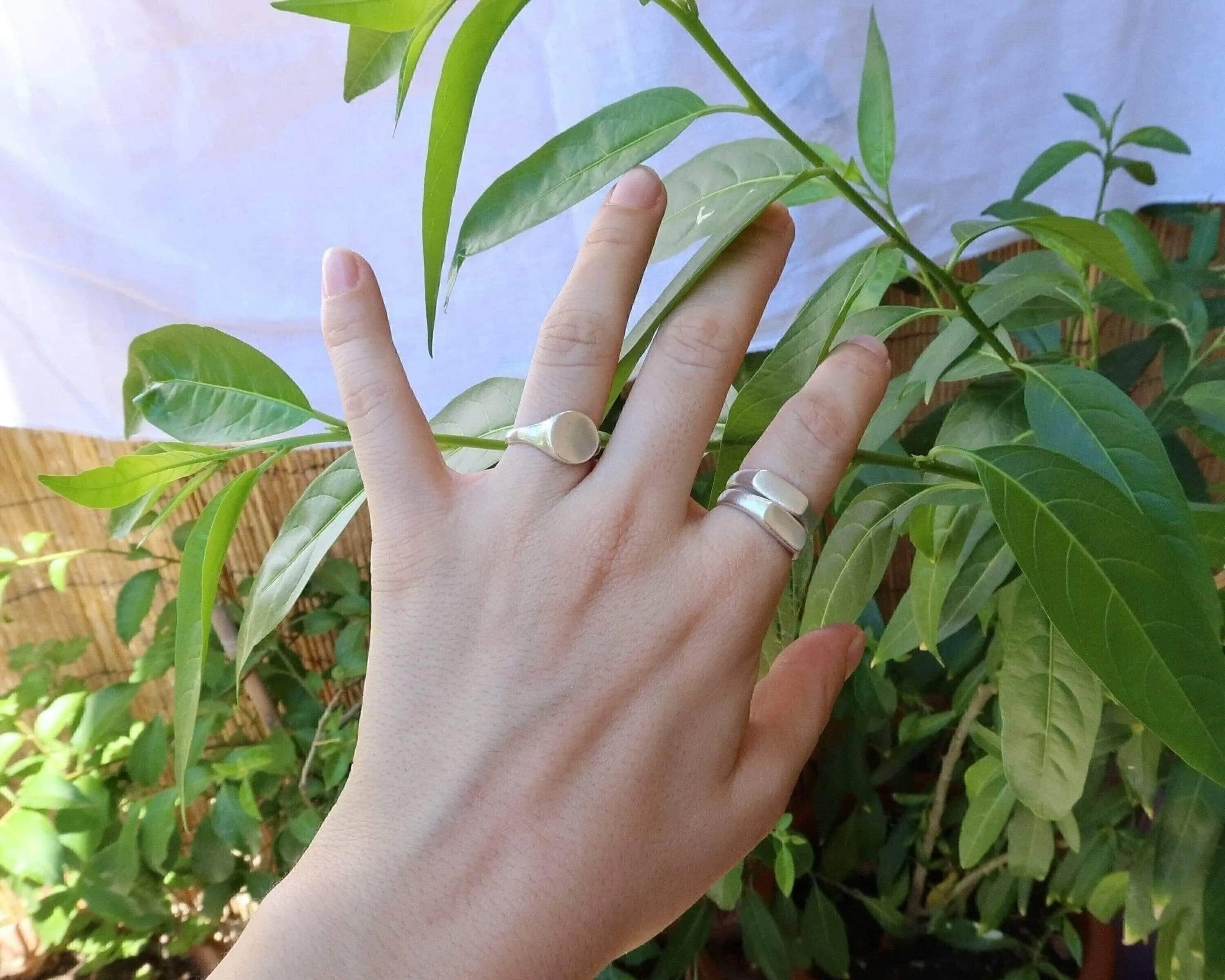 Silver Rectangular Signet Ring
