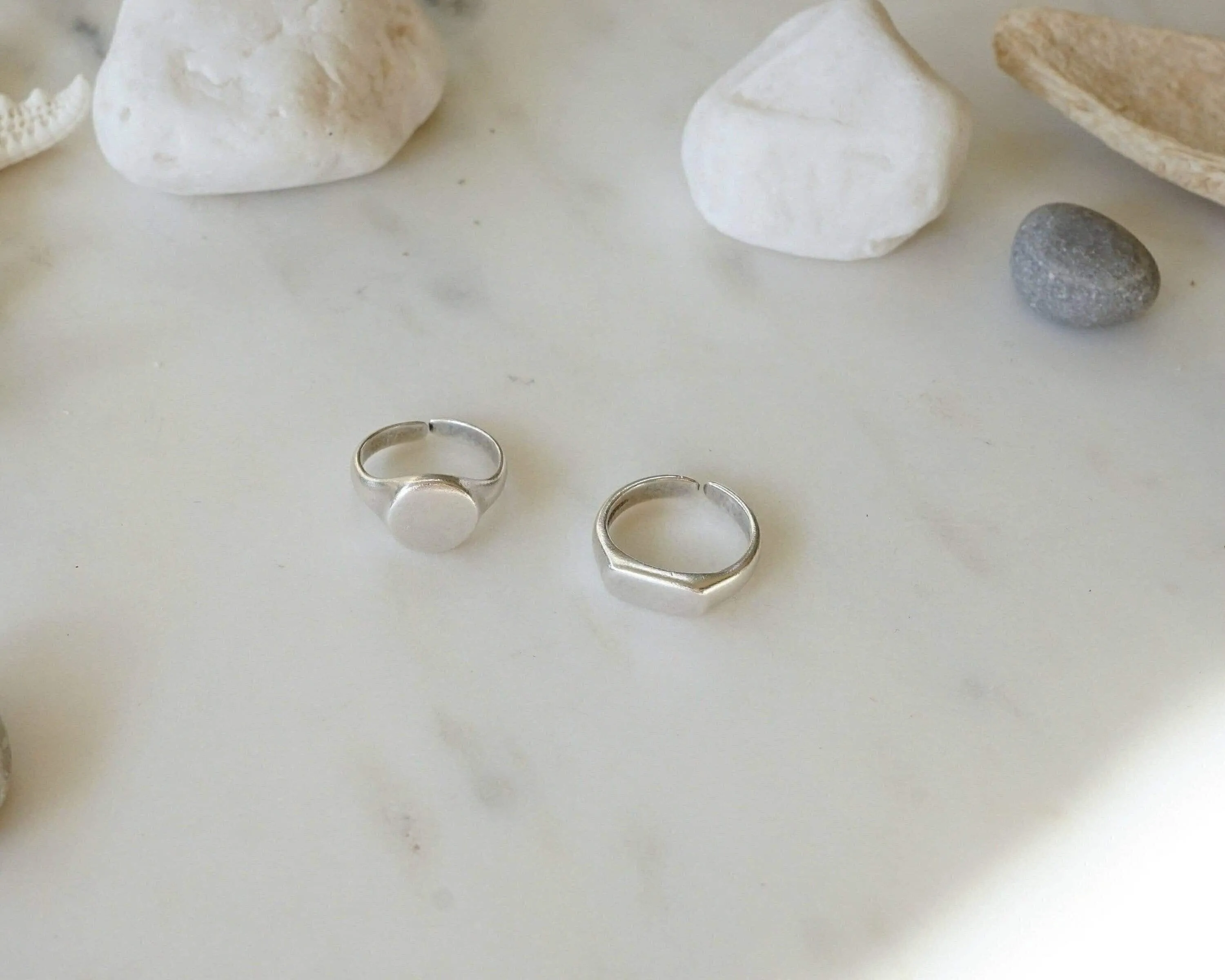 Silver Rectangular Signet Ring