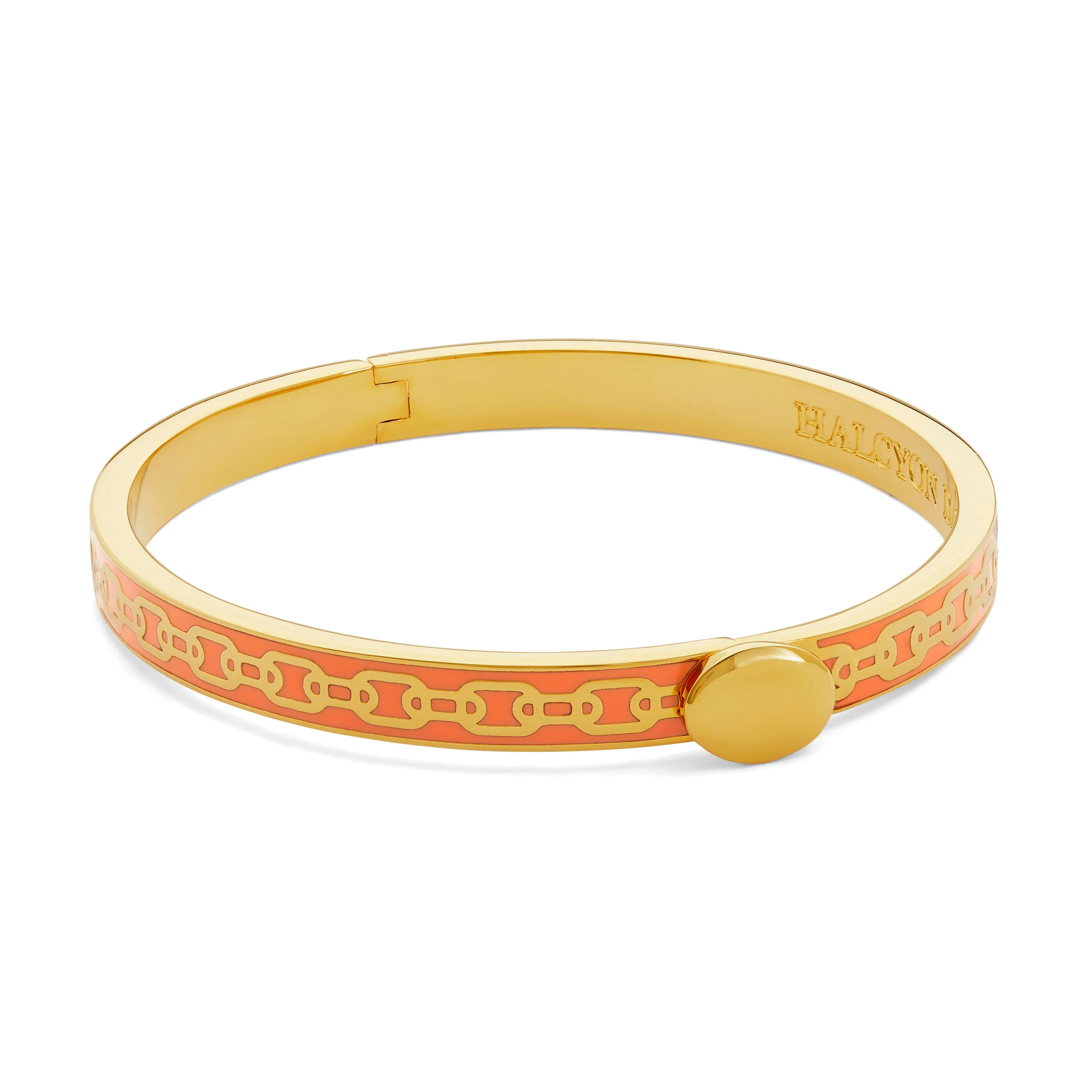 Skinny Chain Orange & Gold Bangle