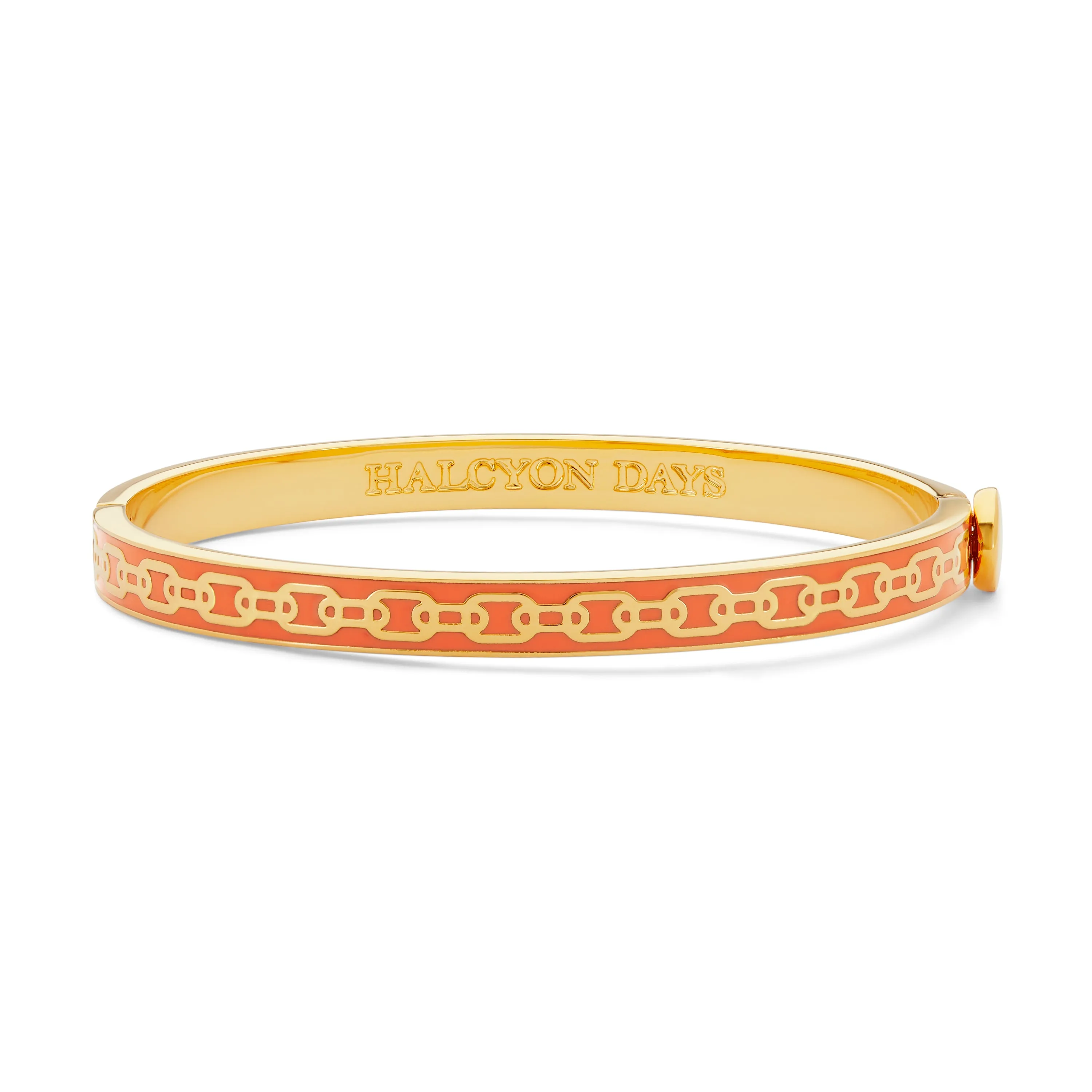 Skinny Chain Orange & Gold Bangle