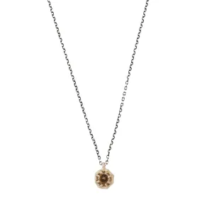 Small Champagne Quartz Octagon Necklace