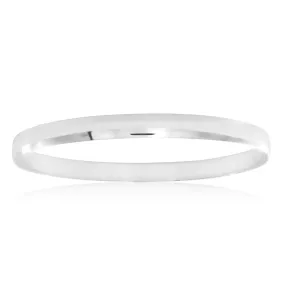 Sterling Silver Plain 65mm Bangle