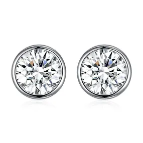 Sterling Silver Shine Zircon Earrings Studs for Women & Girls With Certificate