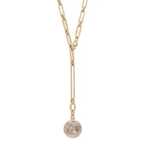 Terra Firma Amulet Pendant Necklace - Yellow Gold, Quartz & Grey Diamonds