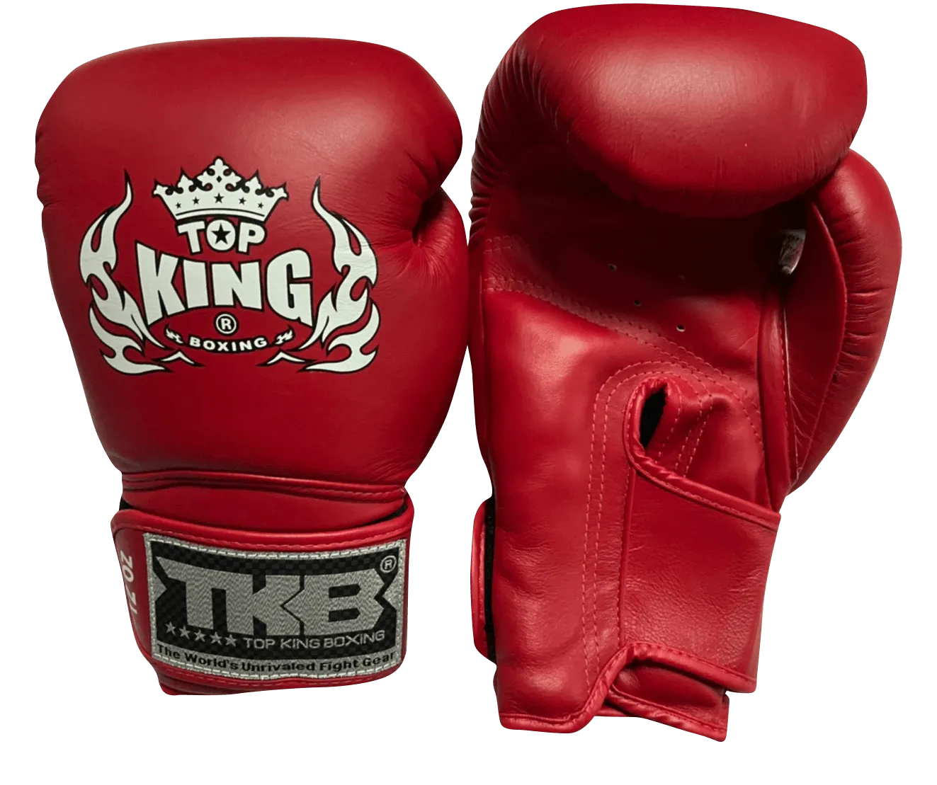 Top King Boxing Gloves Ultimate Velcor TKBGUV No Air Red